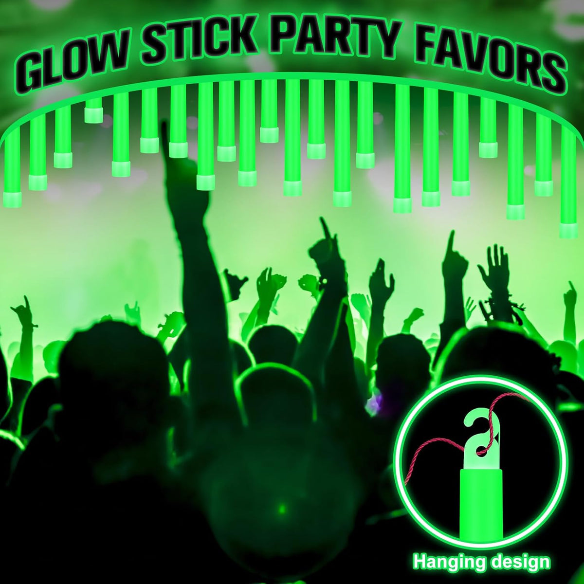 Sotiff 200 Pcs Bright 6 Inch Large Glow Sticks Bulk Emergency Glow in The Dark Sticks with 12 Hour