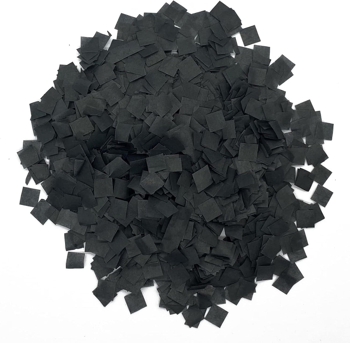 Biodegradable Tissue Confetti Squares, Black Color – Ultimate Confetti Fluttering Tissue Paper
