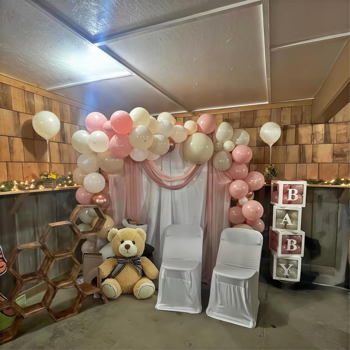 Nude Dusty Pink Balloons Set, 60Pcs 12 Inch Retro Blush Pink Apricot Helium Balloon with Beige