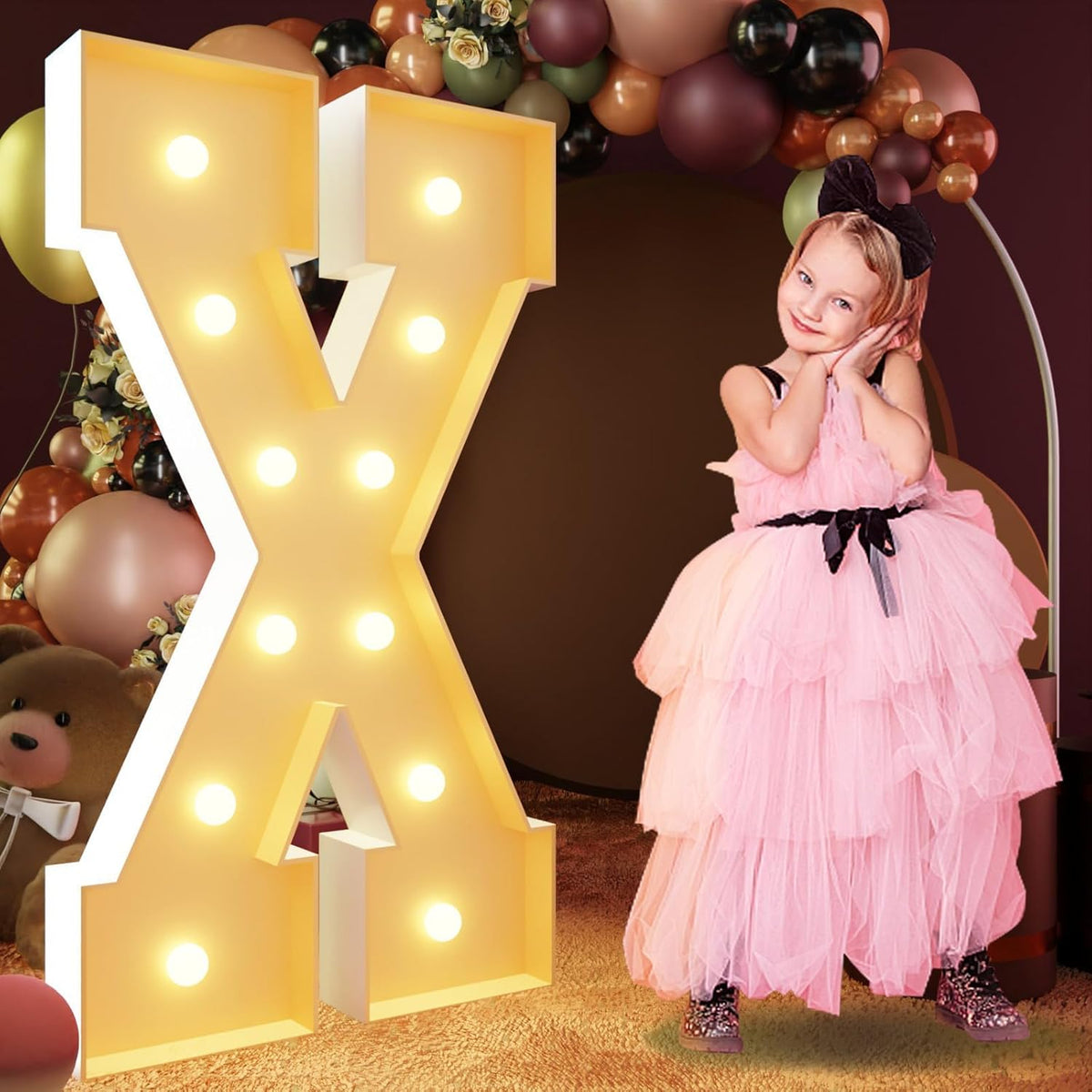imprsv 4FT Marquee Letters, Large Light Up Letters for Birthday Party Decor Wedding Decorations