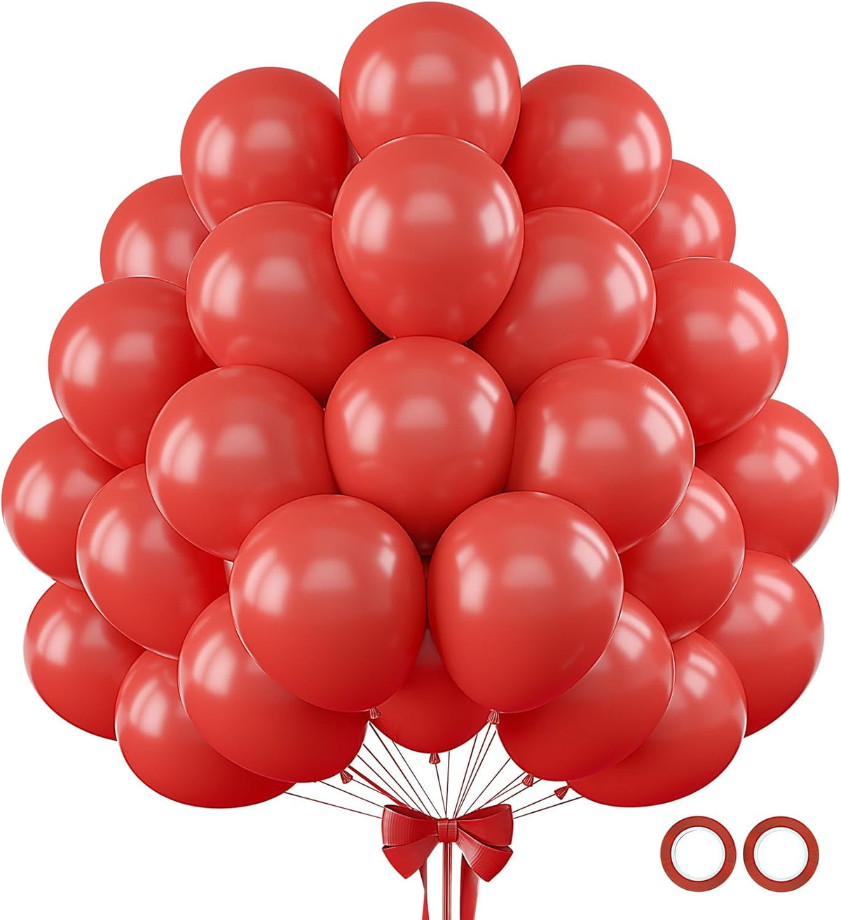 110pcs Red Balloons 12 Inch Bright Red Latex Balloon Garland Arch Kit for Birthday Baby Shower