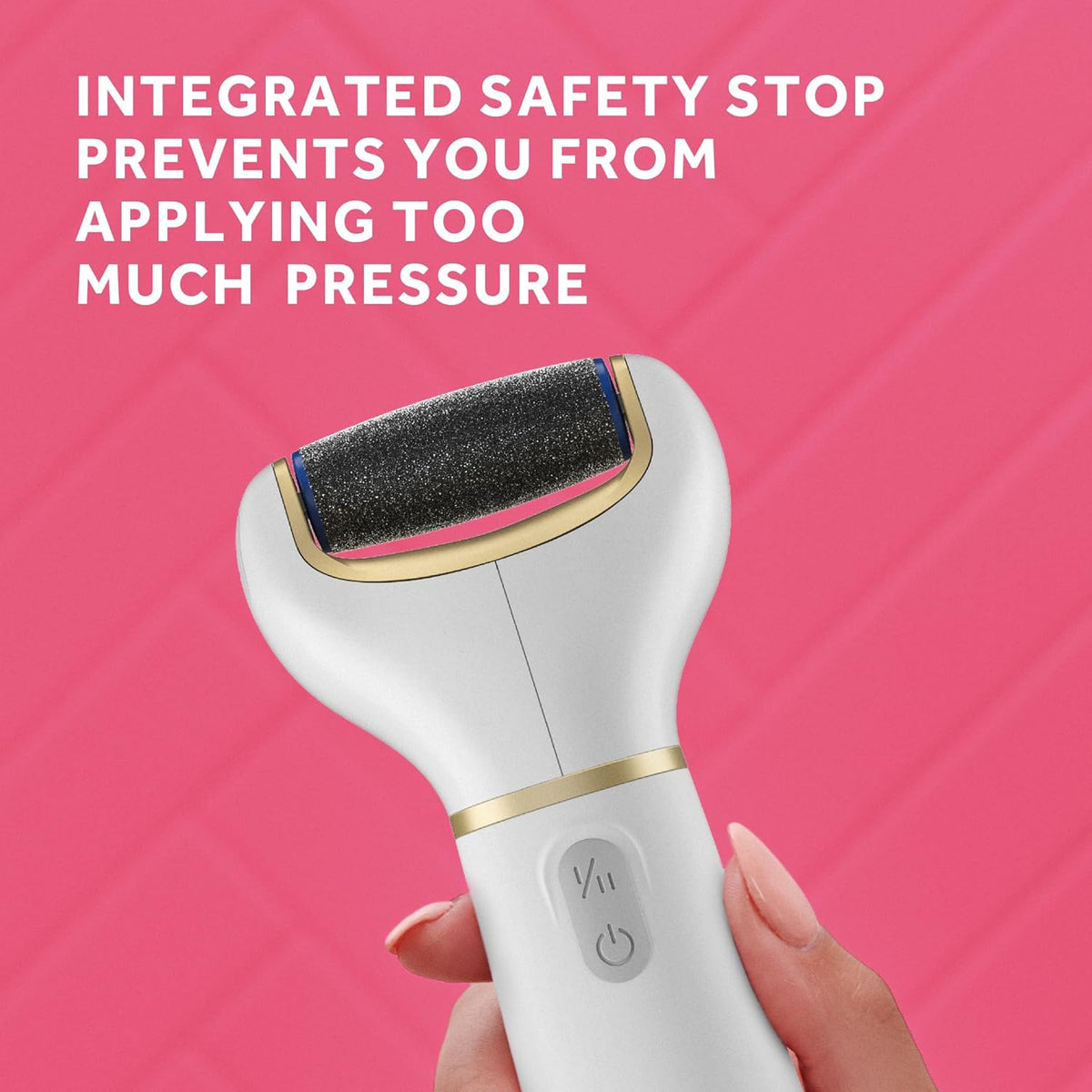 Amopé Pedi Perfect Electric Callus Remover Foot File w/ Diamond Crystals, Pedicure Tool for Feet