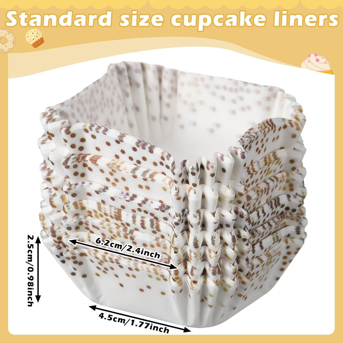 Tanlade 350 Pcs Square Mini Cupcake Liners Disposable Brownie Baking Pan Liners 1.77 Inch Paper