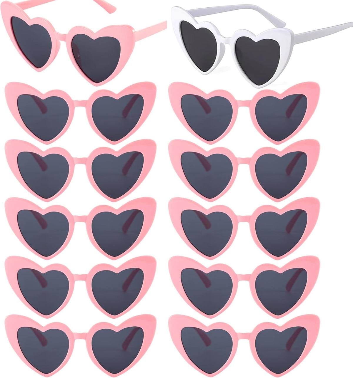 Bachelorette Party Favor Sunglasses 6 Pack,Retro Cat Eye Heart Sunglasses for Women,Bridesmaid