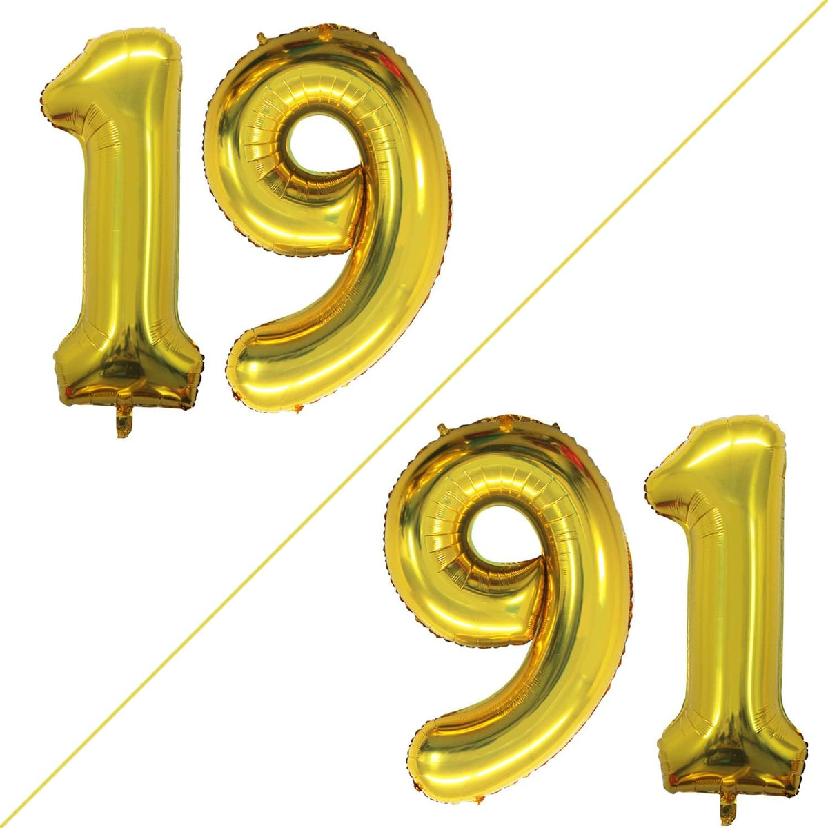 GOER Number 19 Balloons for 19th Birthday Sweet 19 Party Decorations,42 Inch Jumbo Foil Helium 91