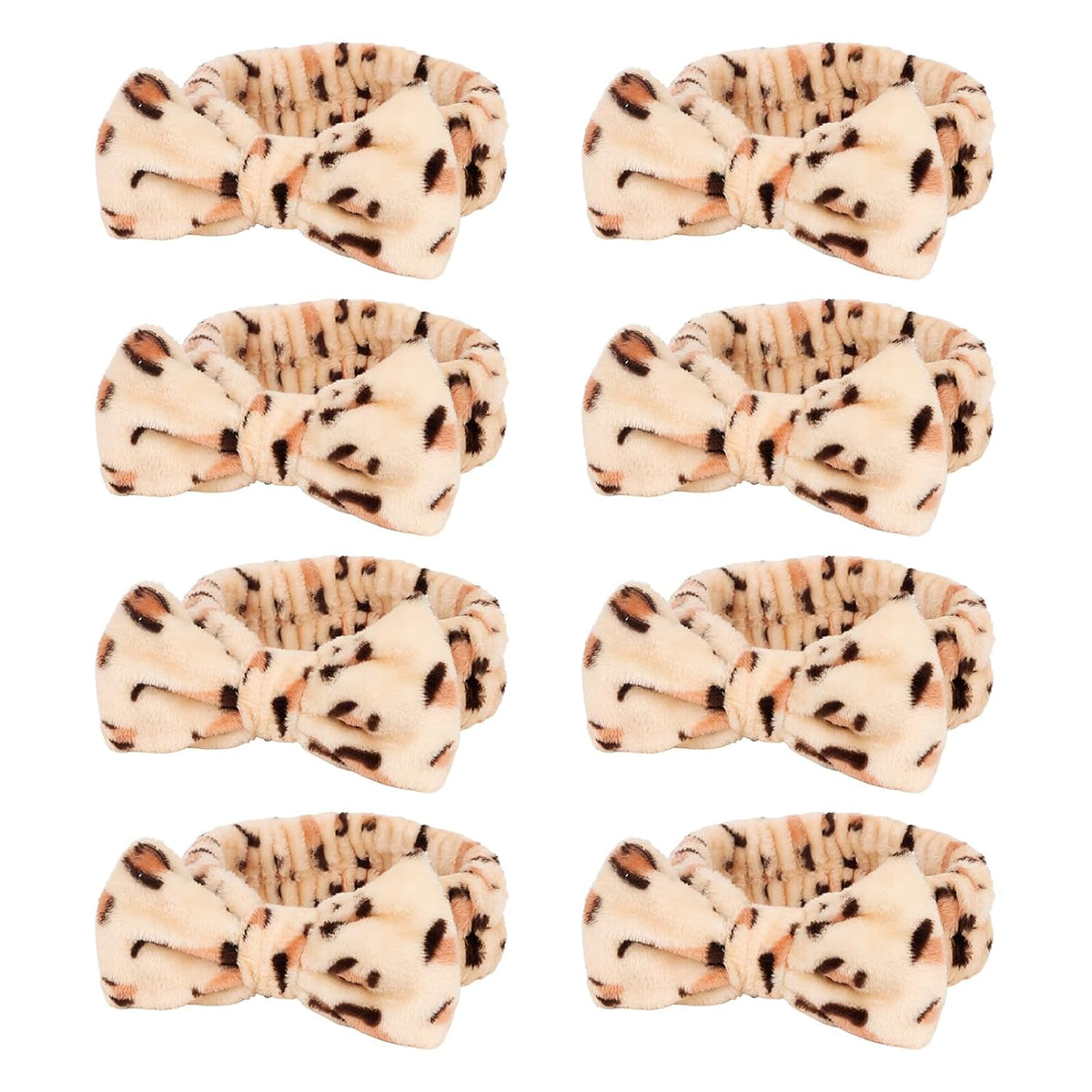 Semato Leopard Spa Headband Bachelorette Party Favor Set Skincare Headbands for Women Gifts and