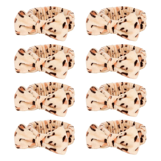 Semato Leopard Spa Headband Bachelorette Party Favor Set Skincare Headbands for Women Gifts and