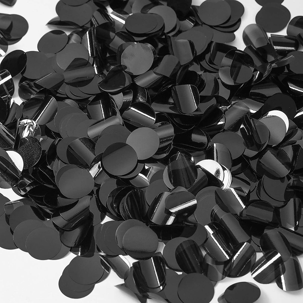 Black Confetti Balloons, 25 Pcs Thickened 12 Inch Clear Latex Balloon with Confetti Inside for