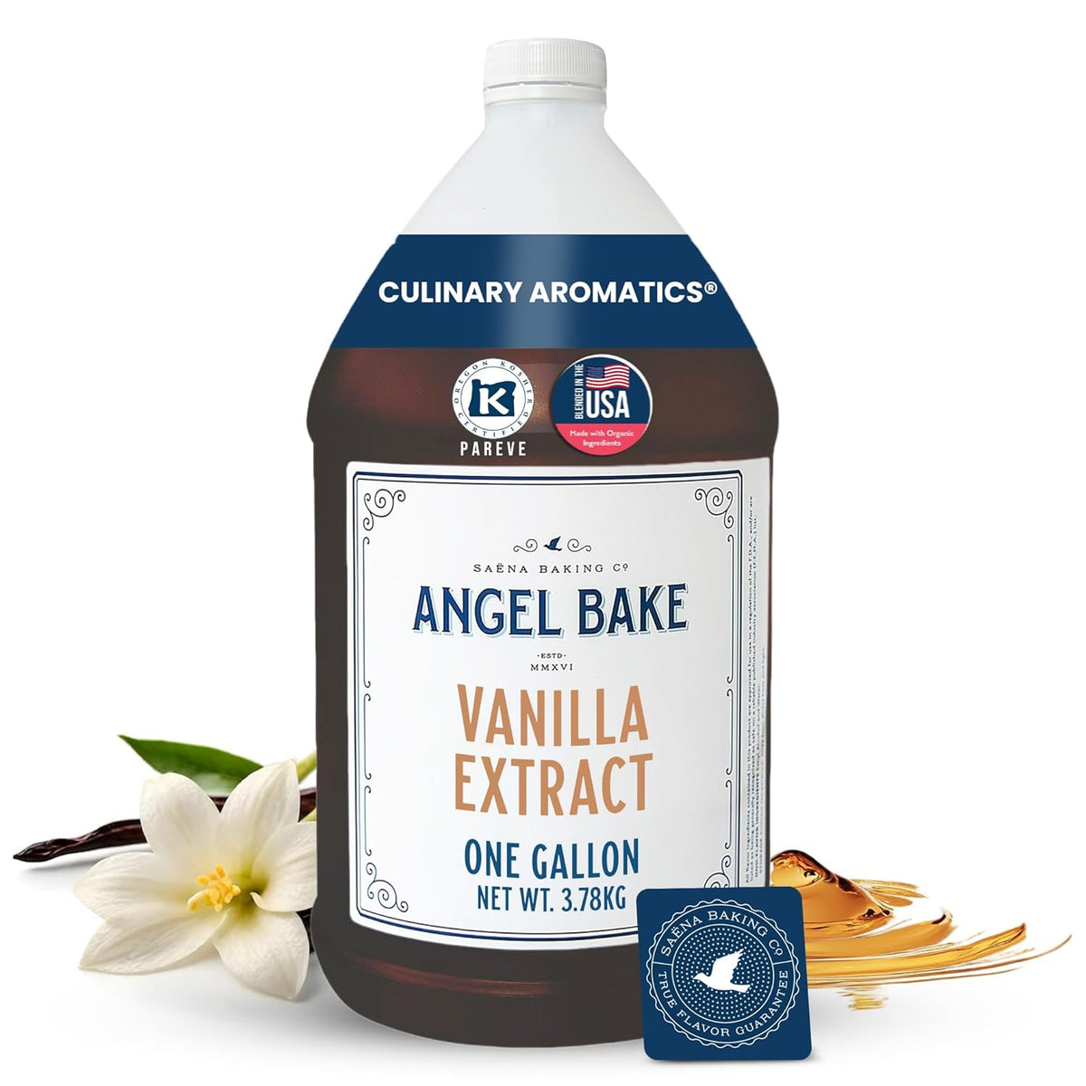 Pure Madagascar Vanilla Extract, 1 Gallon - Natural Essence for Beverage Formulations, Bulk