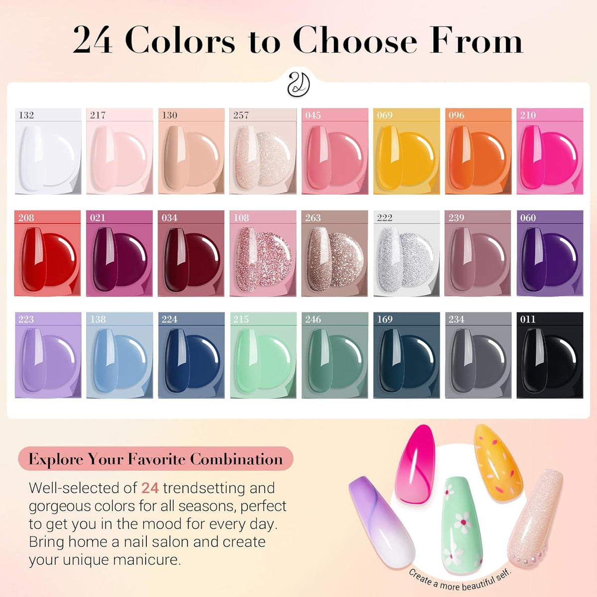 AZUREBEAUTY Dip Powder Nail Kit with Electric Nail Drill 24 Colors Nude Pink Glitter Red Green Nail