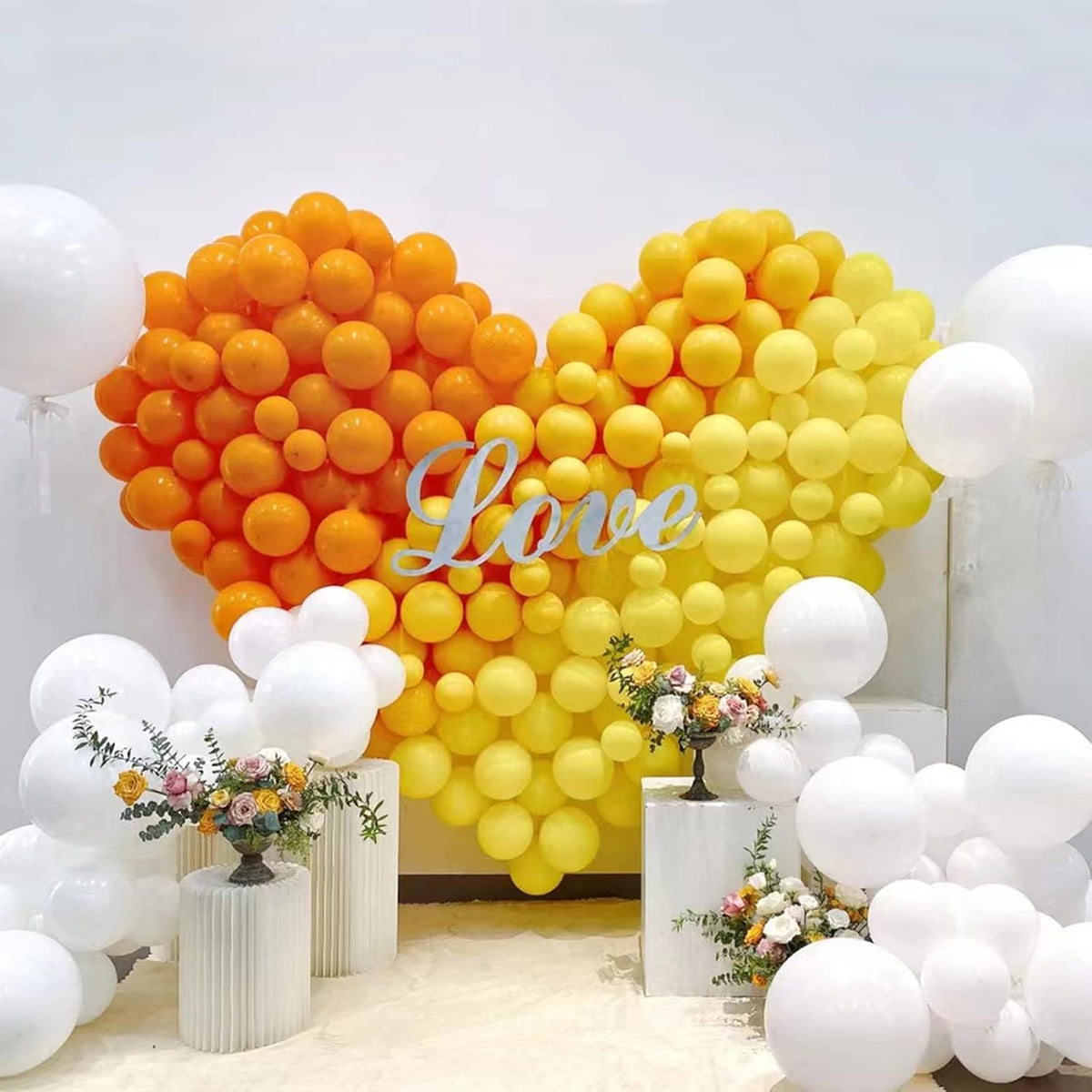 KAWKALSH 200pcs Orange Balloons 5 Inch, Small Mini Latex Balloons for Party Birthday Baby Shower