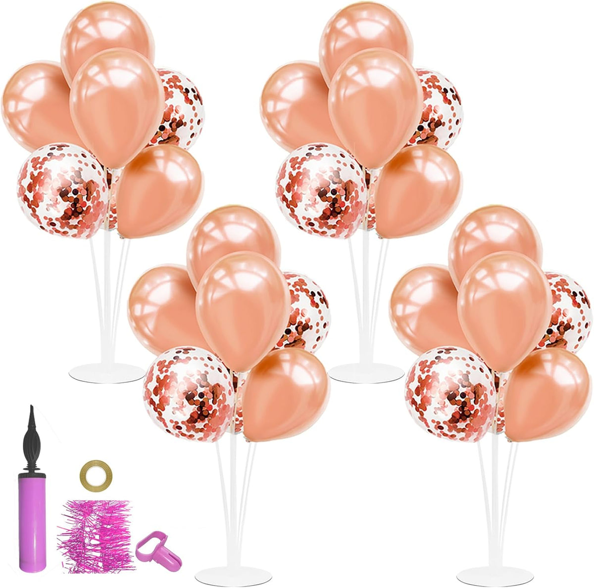 Rose Gold Balloon Stand Centerpiece Table Decorations for Birthday Anniversary Engagement Wedding