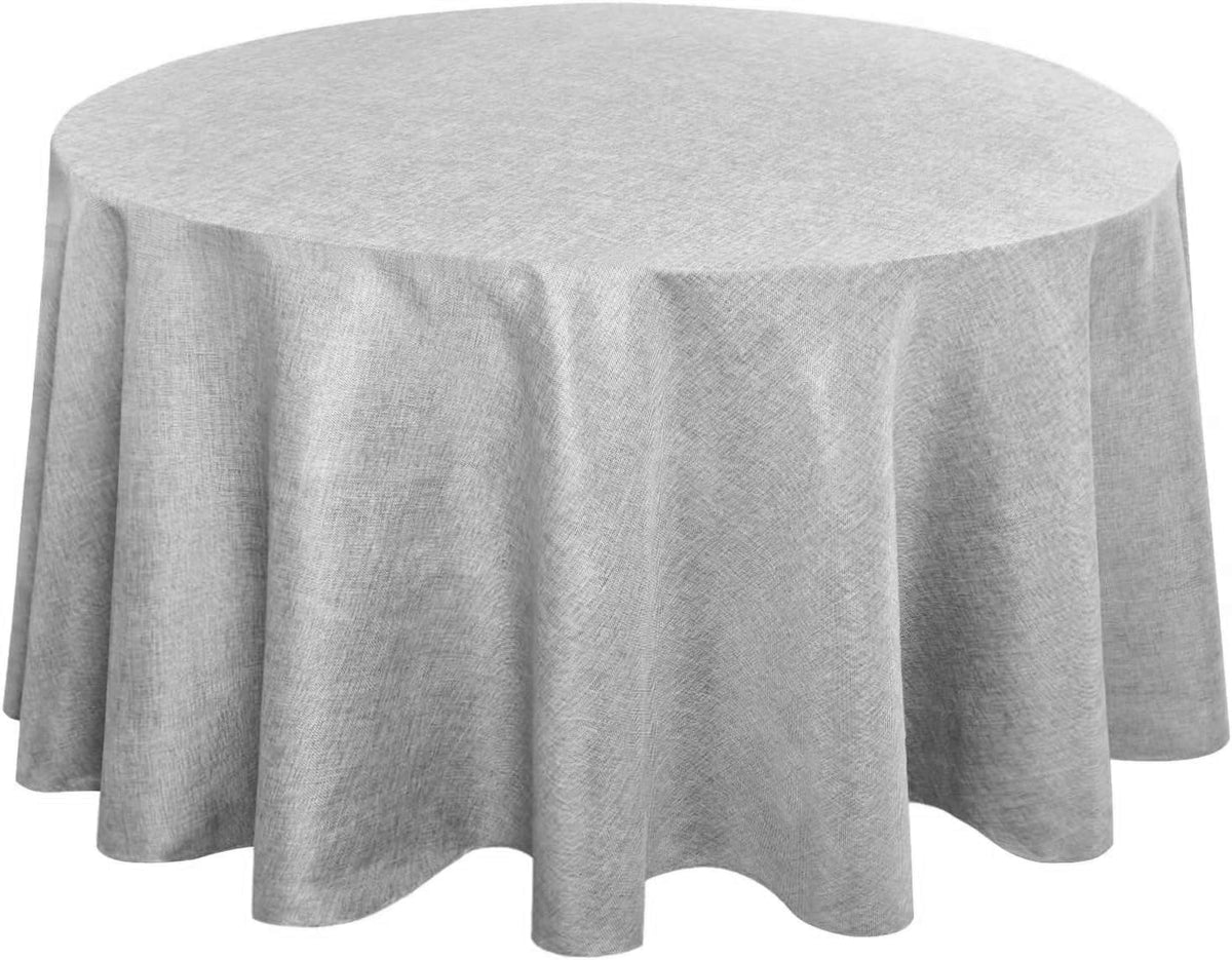 Hiasan 120 Inch Round Tablecloth Linen - Wrinkle and Stain Resistant Washable Polyester Fabric