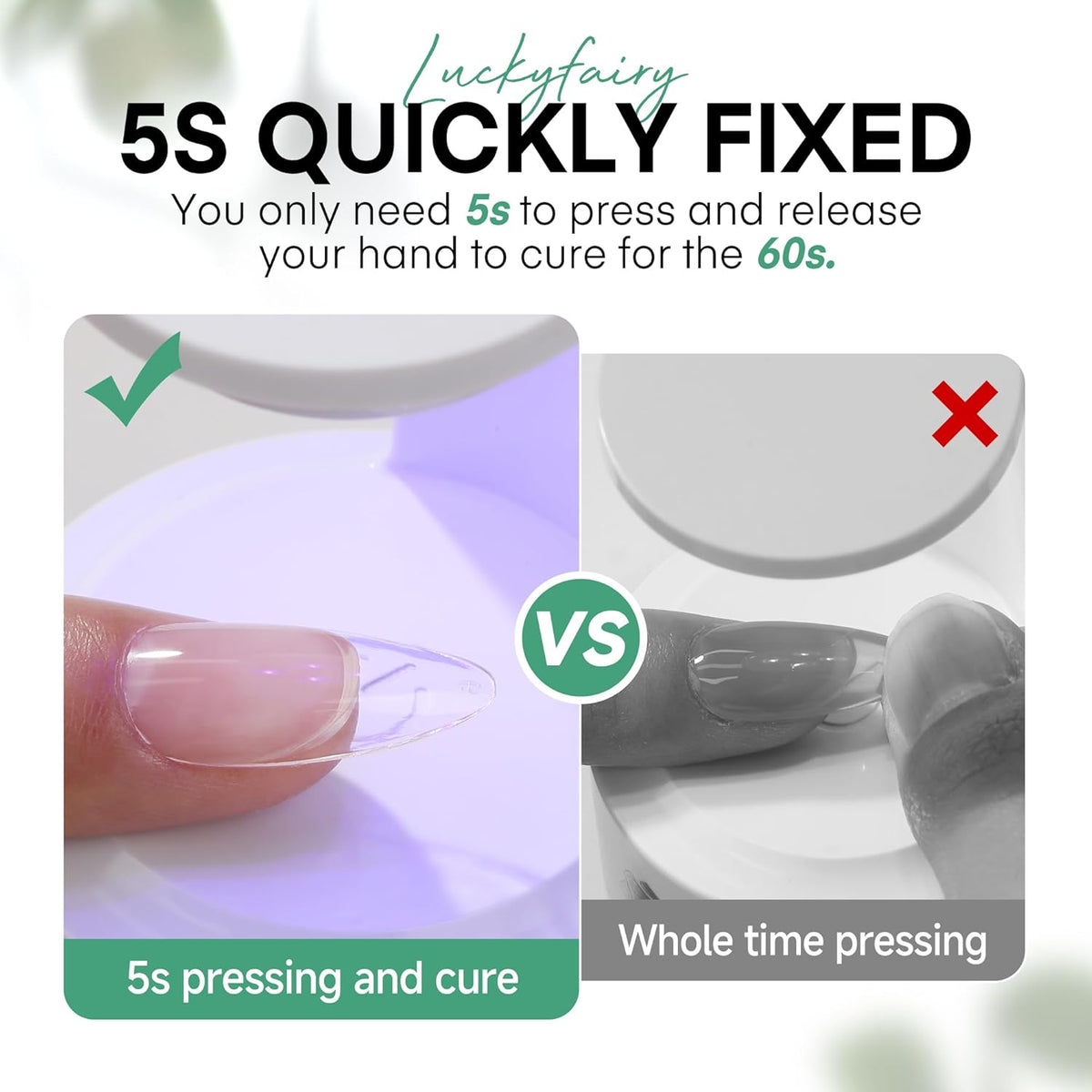 Nail Glue Gel for Nail Tips, Super Strong Solid Gel Glue U V Cured Needed, 15ml Soak Off Soft