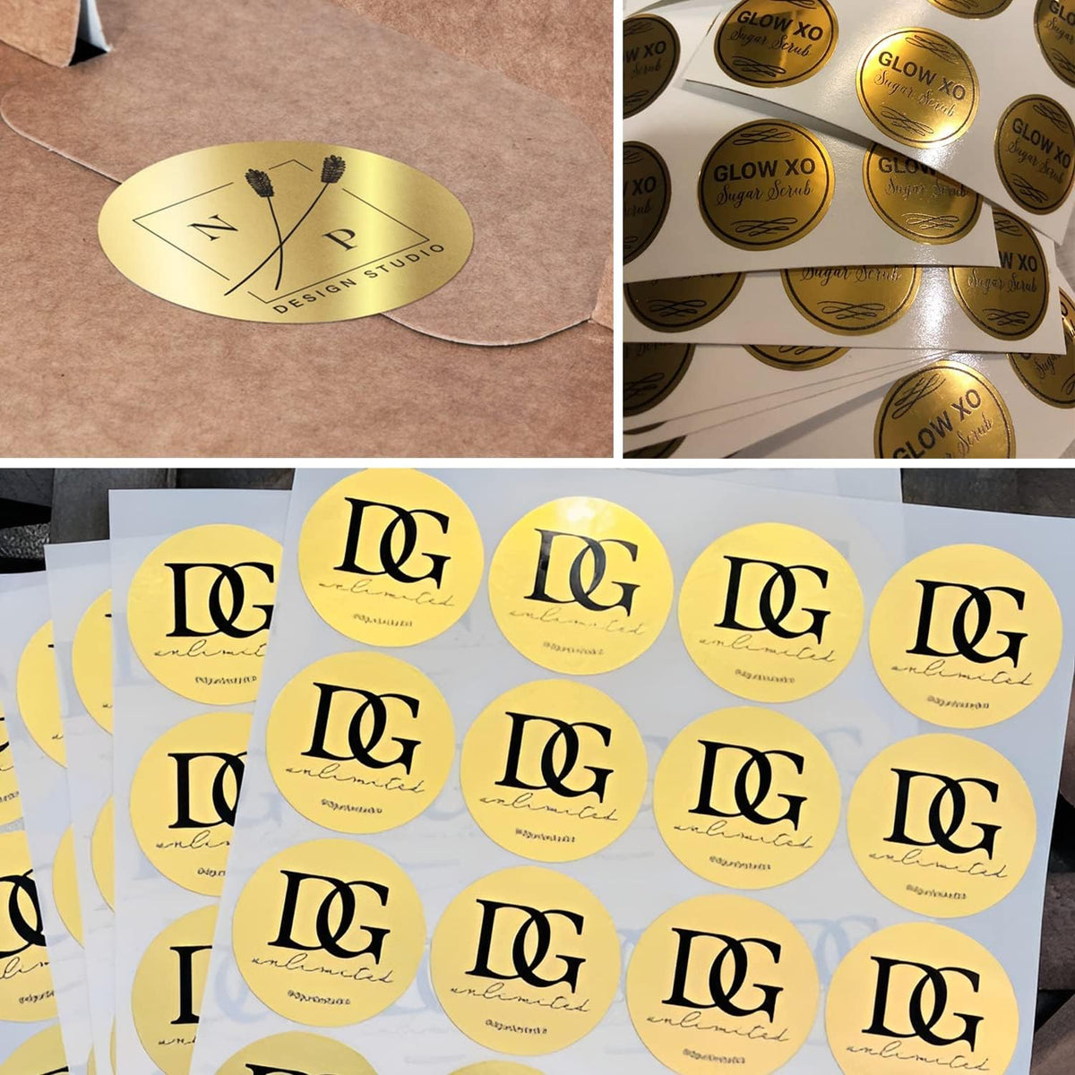 Custom Business Logo Stickers, Personalised Logo Labels - Any Shape, Waterproof, Perfect for