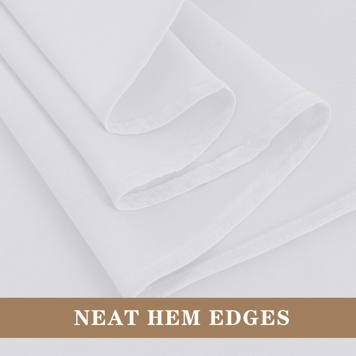 Fitable 6 Pack White Square Tablecloths - 70 x 70 Inches - Stain Resistant and Reusable Table