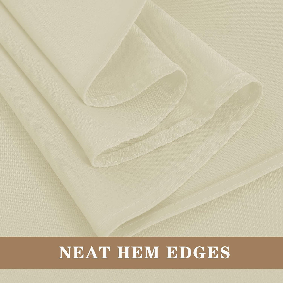 Fitable Ivory Rectangle Tablecloths for 6 Foot Tables, 6 Pack - 70 x 108 Inches - Stain Resistant