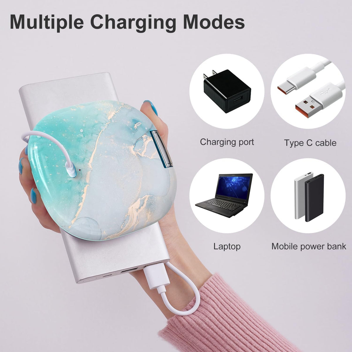 Mocado Compact LED Travel Makeup Mirror - 4 Inches 1X/10X Magnification Travel Mirror with Light