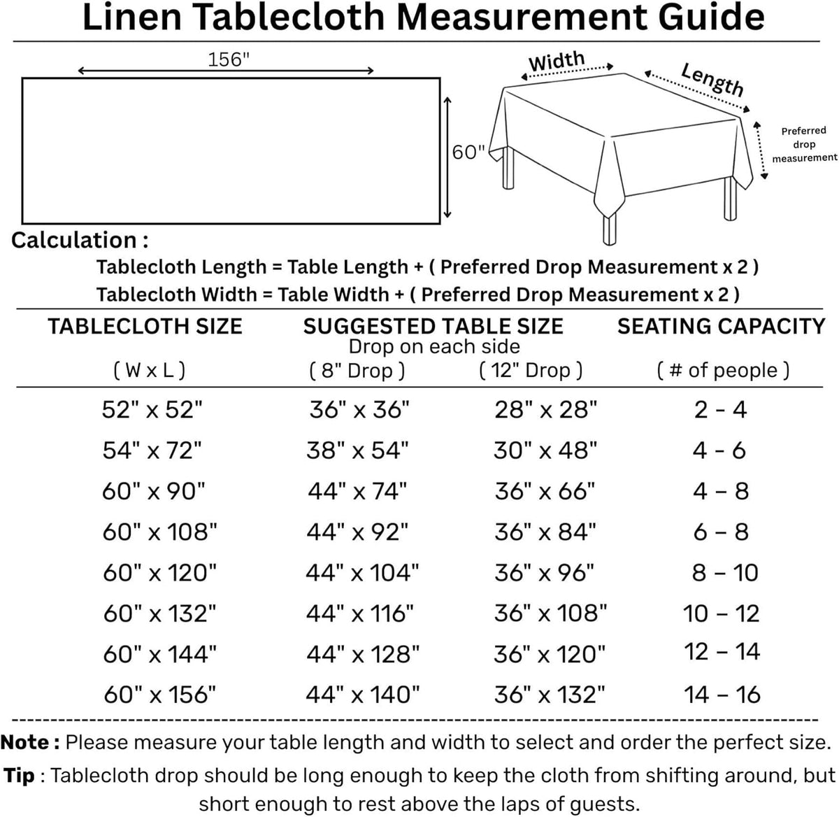 Solino Home Linen Tablecloth 60 x 156 Inch - Classic Hemstitch 100% Pure Linen Pumpkin Table Cloth