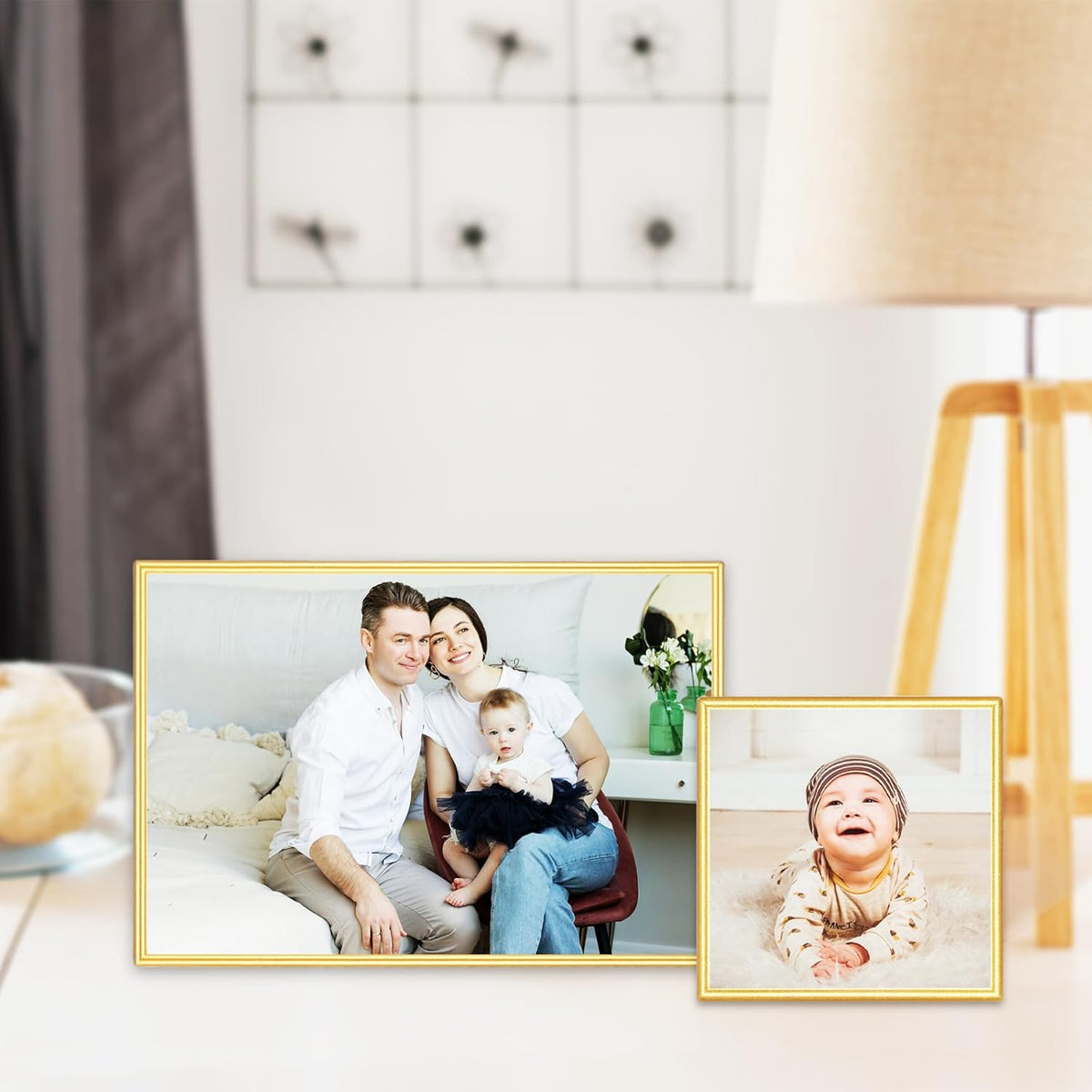 8.5x11 Picture Frame Matte Gold Modern Simple Thin Aluminum Metal Certificate Document Photo Frame