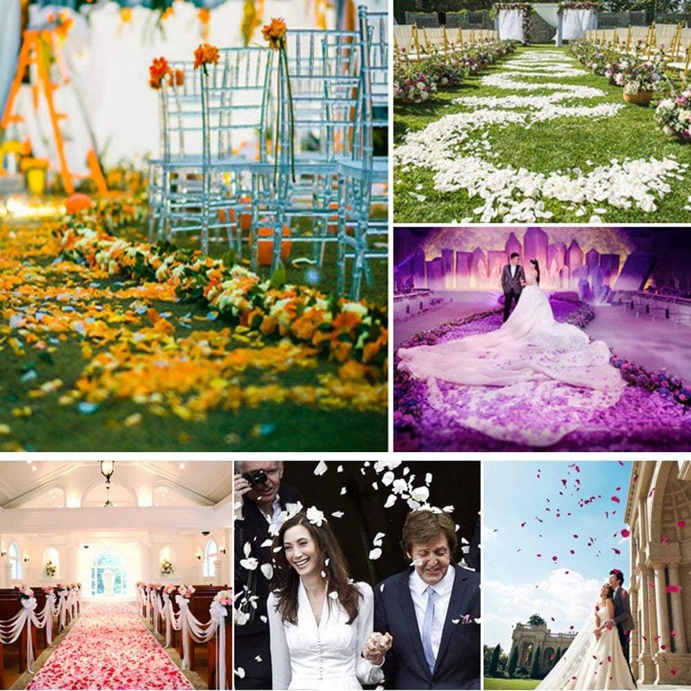 ocharzy 1000 PCS Rose Petals for Wedding, Silk Flower Rose Petals, Romantic Night for Her/Him Set