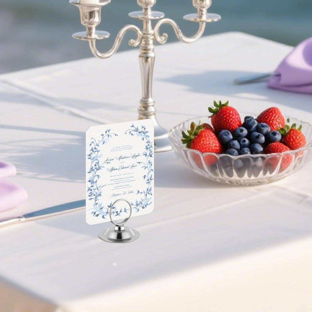 Urban Deco 16 PK Table Card Holder Place Card Holders Steel Card Holders for Photos, Food Signs