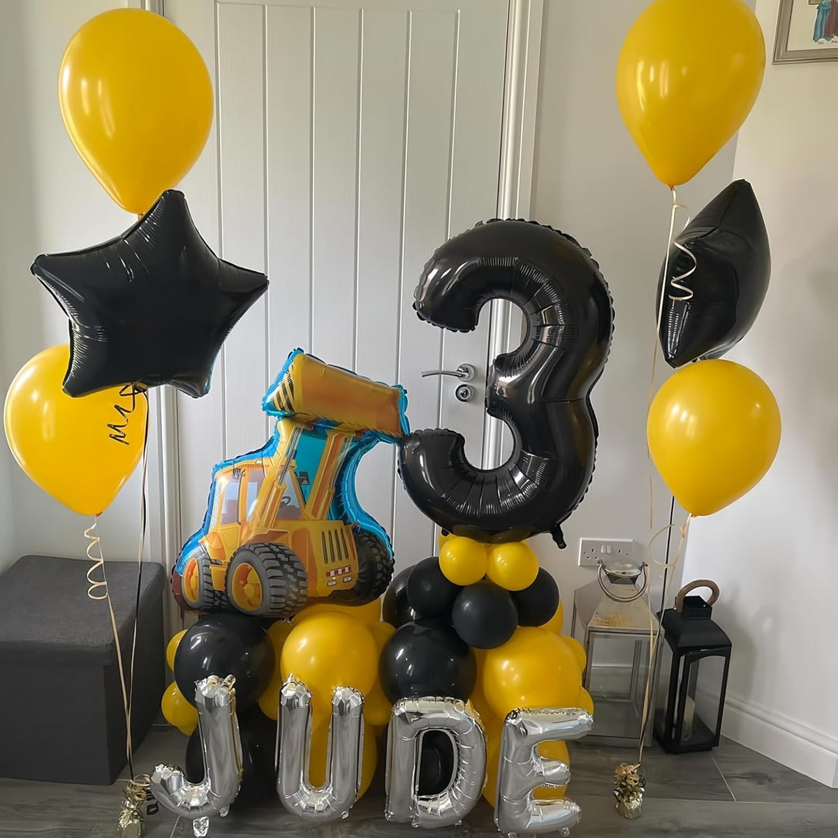 Black 1 Balloon Number,40 Inch Number 1 Balloon Large Black 1 Foil Mylar Helium Balloon for