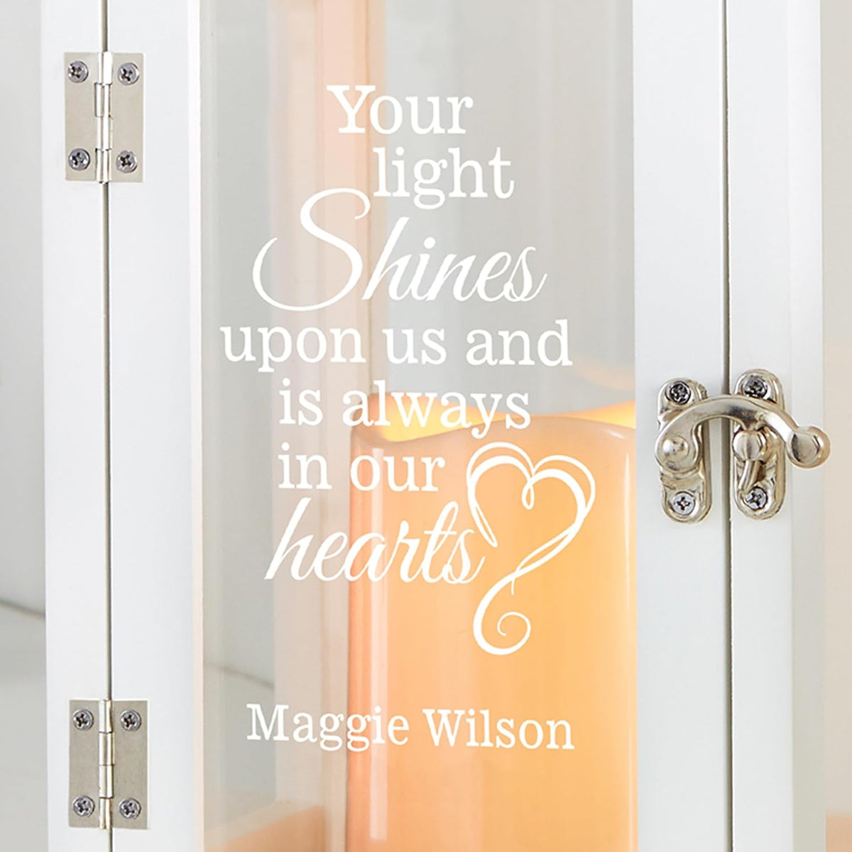 Let's Make Memories Personalized Memorial Lantern - Sympathy - Condolences - LED Candle - Automatic