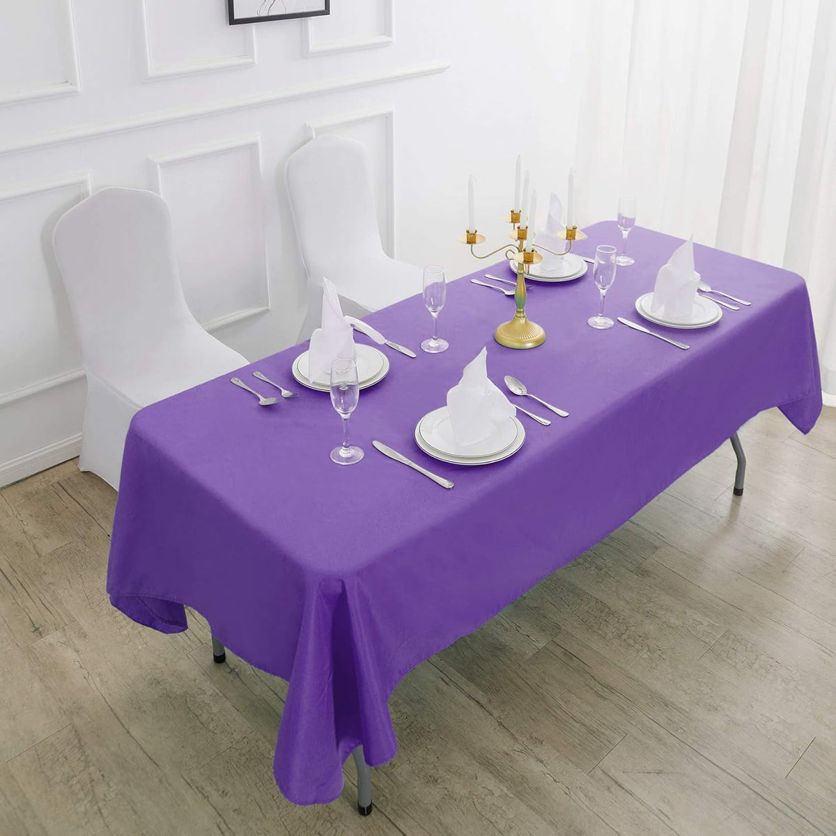 Rectangle Tablecloth 60x102 inch Washable Polyester Fabric Table Cloth for Wedding Party Dining