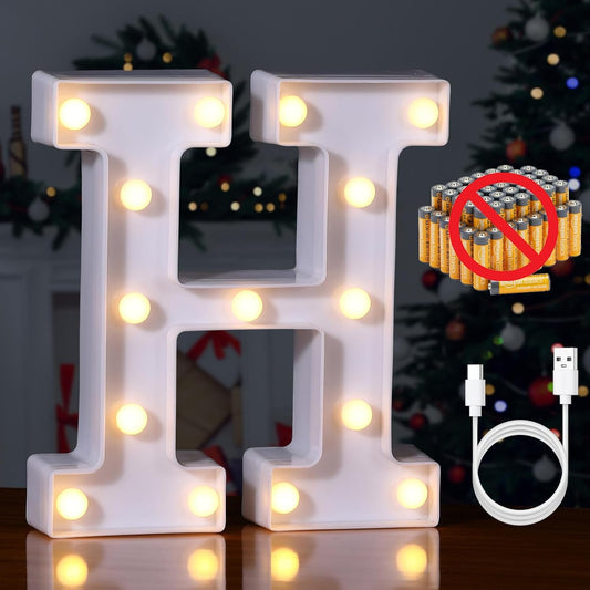 Foaky Rechargeable LED Letter Lights Sign Marquee Light Up Letters Sign for Night Light