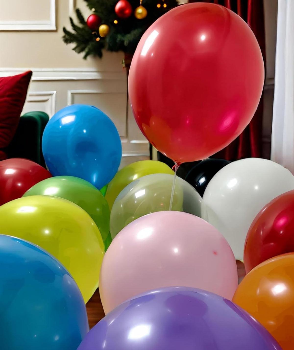 50 Pack 24 inch Balloons 10 Assorted Colors Latex Rainbow Party Big Balloon Bulk for Various Party