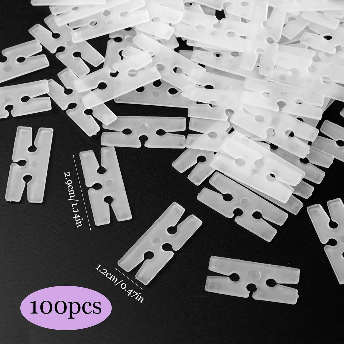 100pcs H-Shape Balloon Clips - Plastic Balloon Sealing Ties for Wedding, Party & Holiday