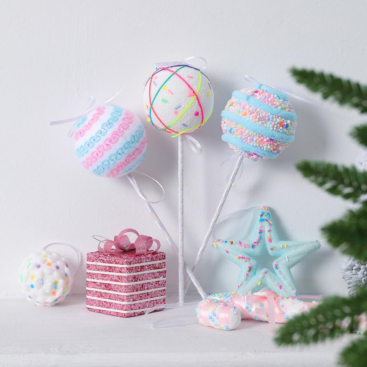 LANGXUN 6pcs Lollipop Candy Land 2025 Xmas Birthday Party Wedding Suppiles Decoration, Hanging