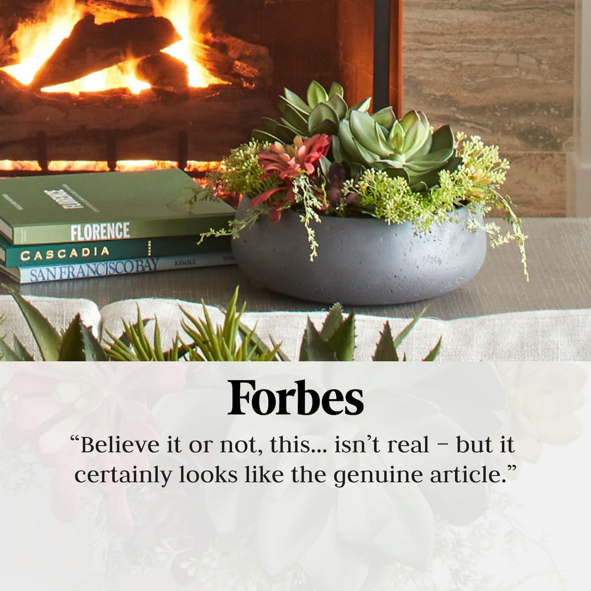 Faux Succulent Arrangement, Premium Artificial Indoor Plant Enhances Interior Design, Display on