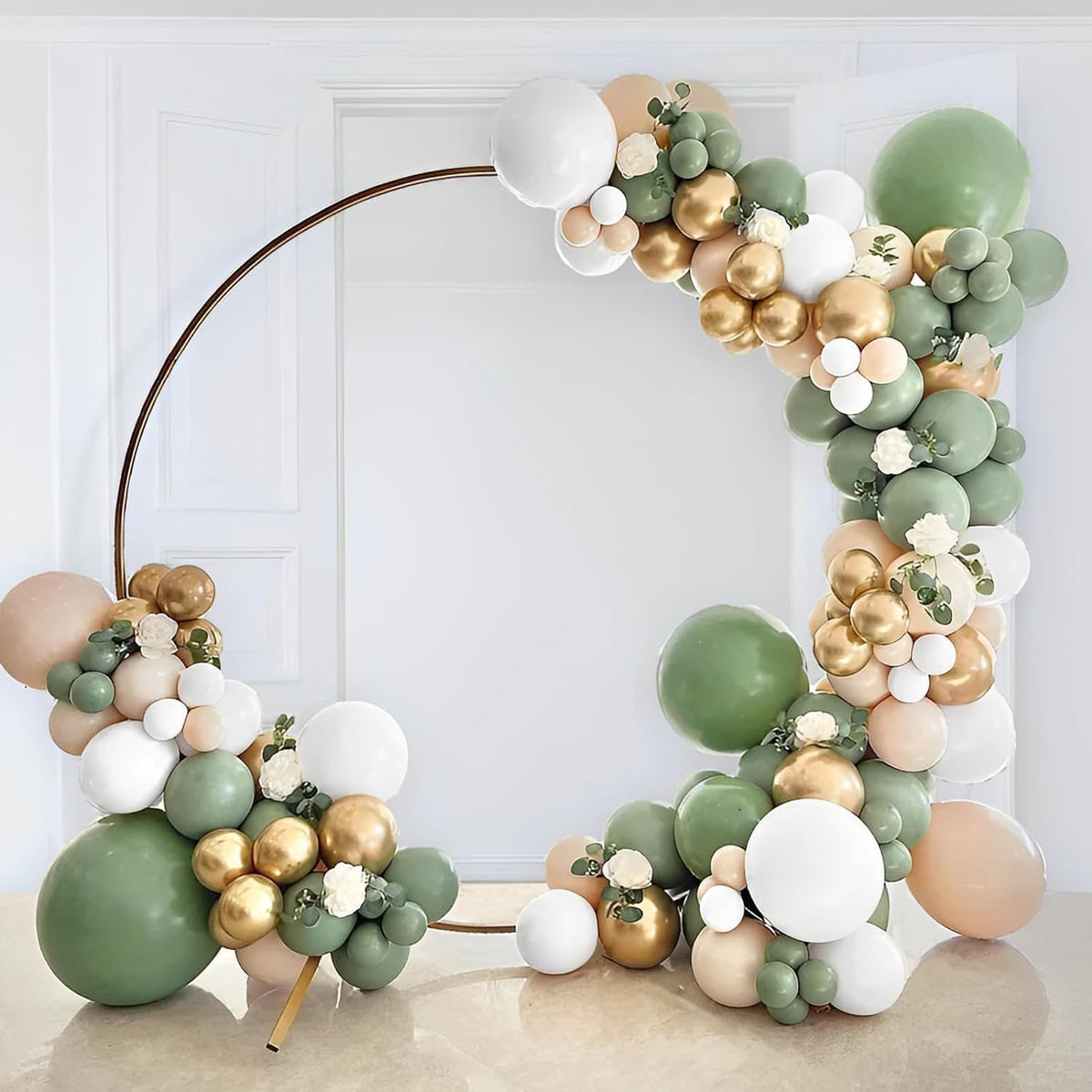 90pack Sage Green Balloons Different Size 18/12/10/5 Inch Olive Green Balloon Garland Arch Kit for