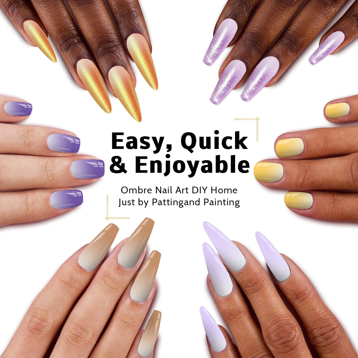 Sponge Pat Paint Nail Gel, Ombre Nails Gradient Gel Nail Blush Blooming Aura Nails Drawing Stripper