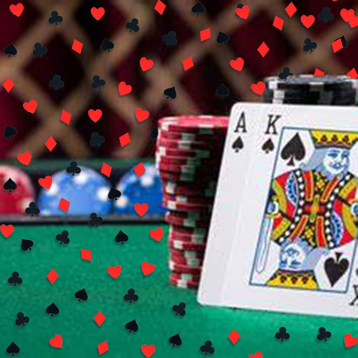 Poker Confetti Casino Sequins-Table Confetti Metallic Foil Sprinkles or DIY for Wedding Birthday