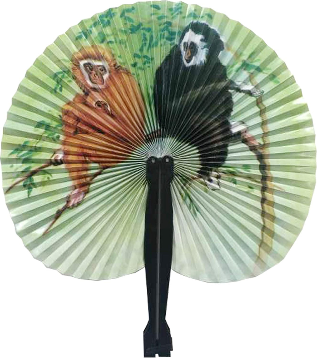 20 Pcs 10" Safari Print Animal Folding Paper Fan Bulk Assortment for