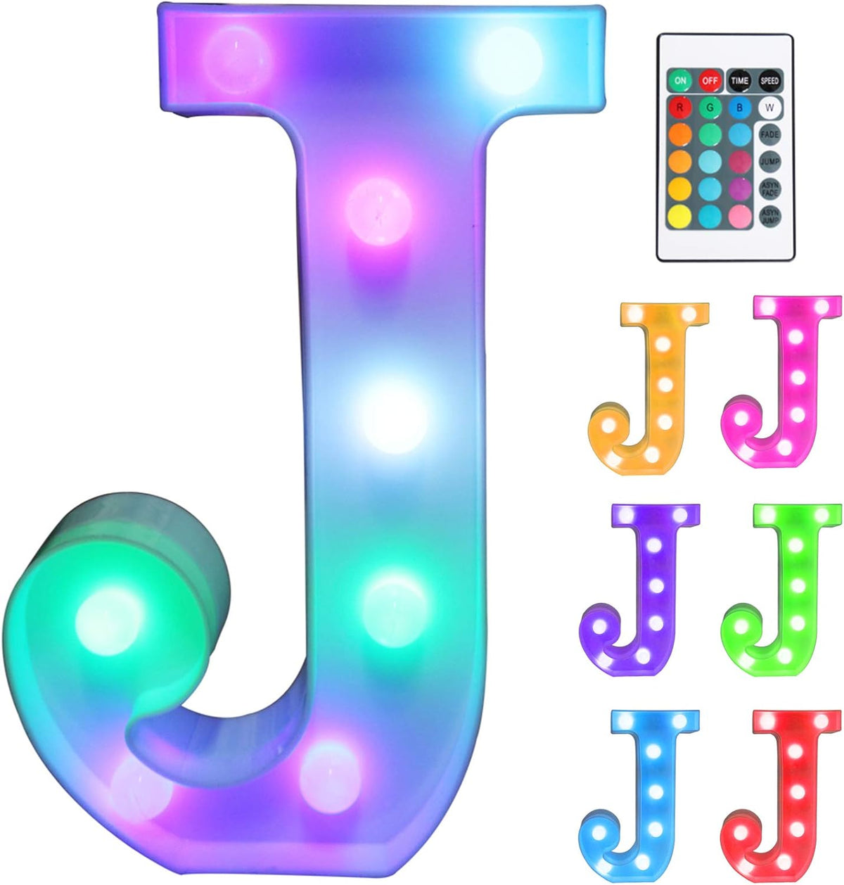 Pooqla Colorful LED Marquee Lights with Remote – Light Up Signs – Party Bar Letters with Lights