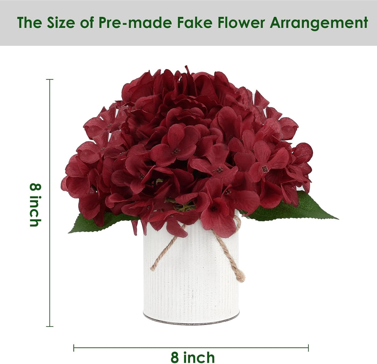 Flower Table Centerpieces - Set of 6 Floral Arrangement Artificial Wedding Hydrangeas Floral
