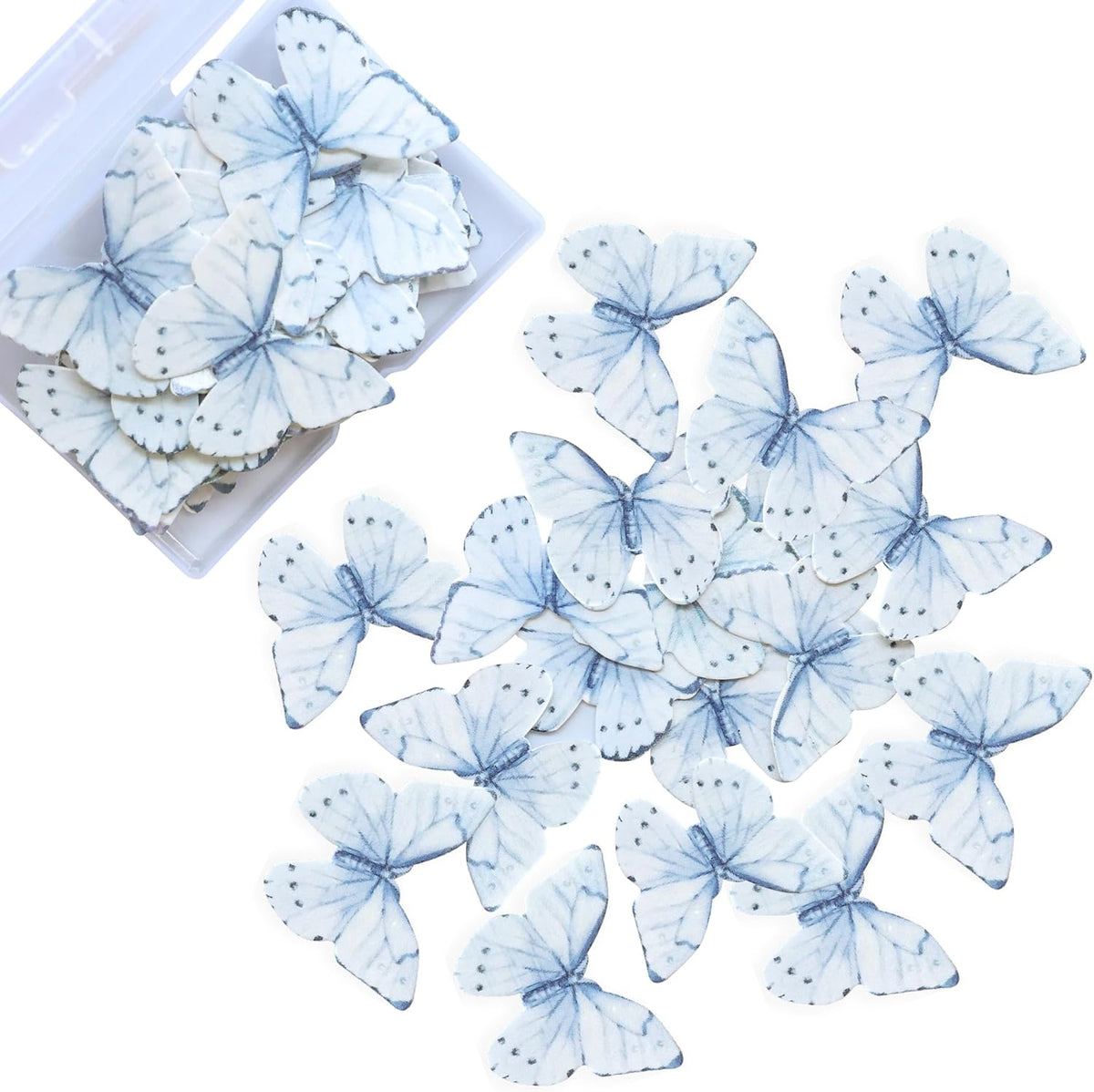 Ephlyn 48Pcs Edible Butterfly Cupcake Toppers Butterfly Cupcake Picks Edible Cupcake Decorations