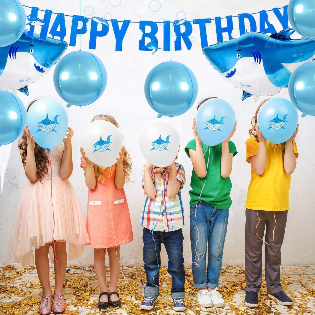 10 pcs Light Blue 4D balloon, 10 inch Foil Mylar Sphere Balloon for Birthday