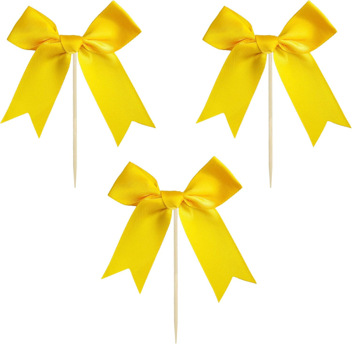 Gyufise 24Pcs Bow Cupcake Toppers Coquette Bow Girls Birthday Cake Decorations Bowknot Cake Toppers