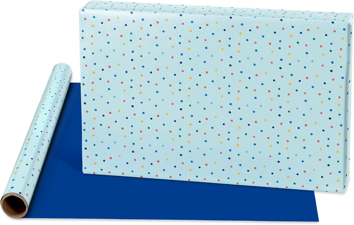 American Greetings 160 sq. ft. Reversible Wrapping Paper Set for Birthdays and All Occasions