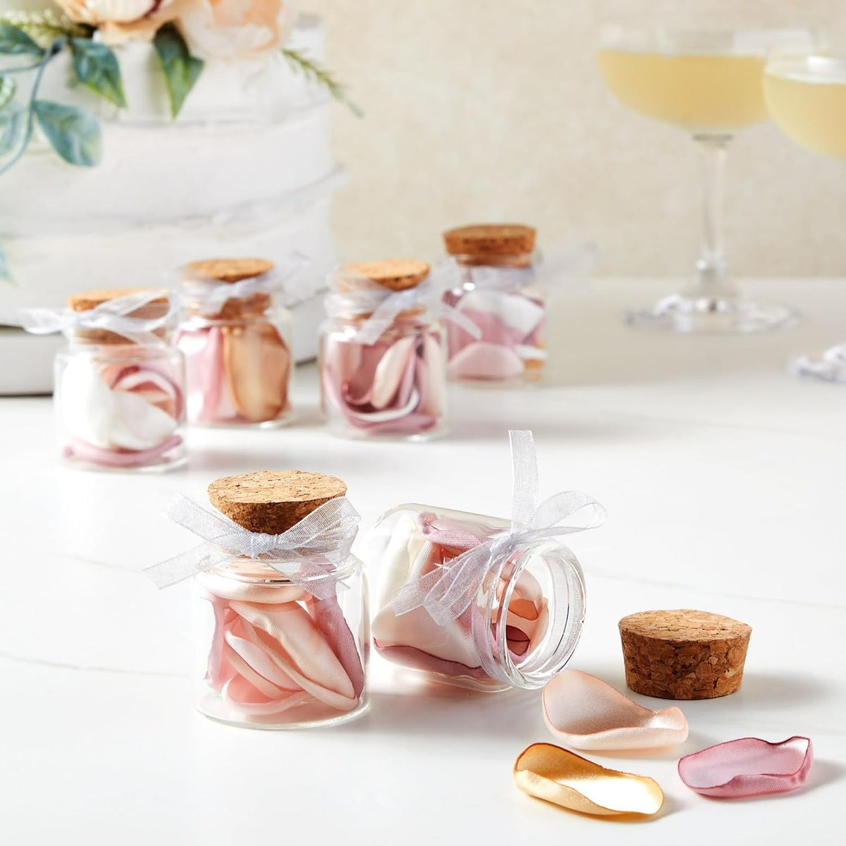 Bright Creations Spell Jars - 50ml, Clear, 12 Pack - Mini Glass Jars with Cork Lids & Apothecary