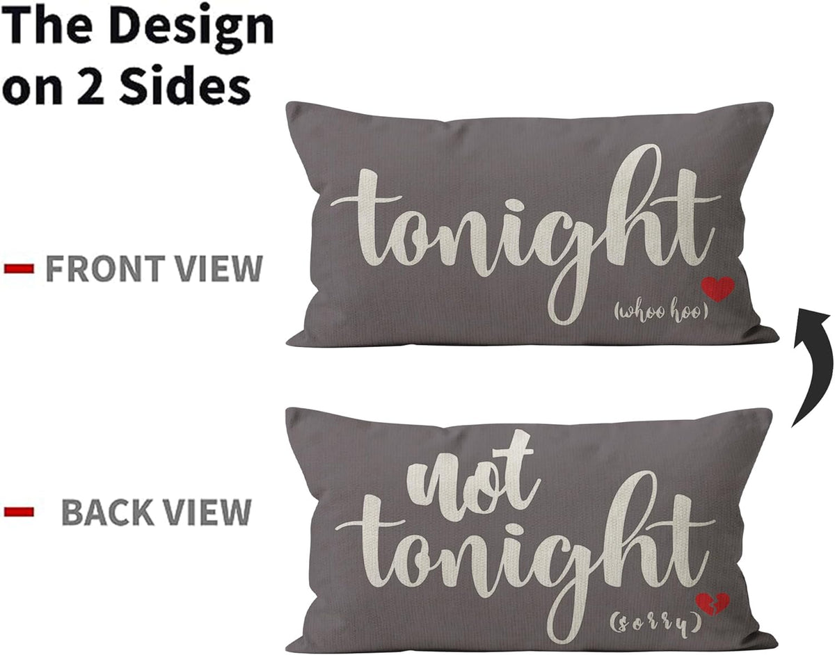 Mancheng-zi Bridal Gift,12x20 Pillow Cover,Bridal Shower Gifts,Funny Couples Reversible Linen