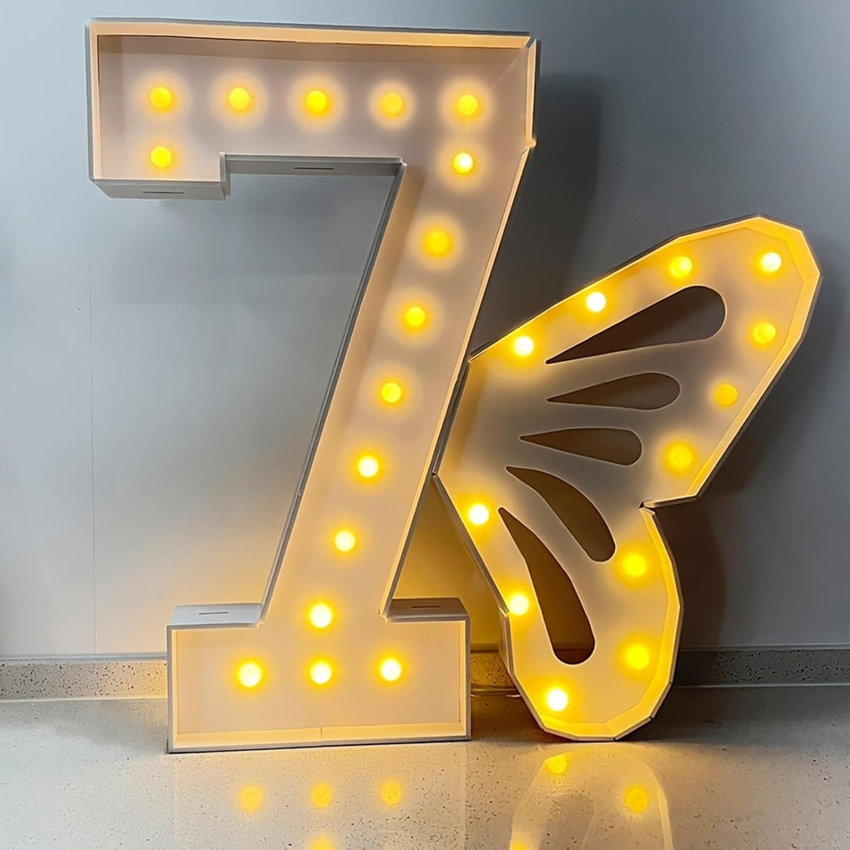 Light up Butterfly,Light up Letter Marquee Lights Sign,Balloon Frame for Baby Shower Birthday