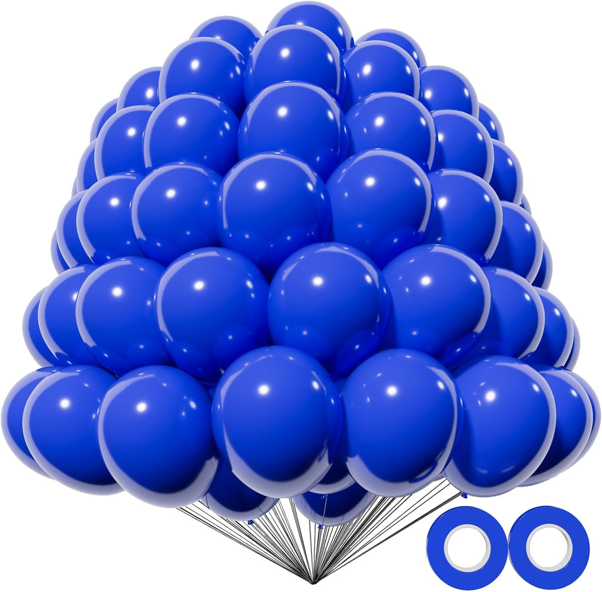 KAWKALSH 200pcs Royal Blue Balloons 5 Inch, Small Mini Latex Balloons for Party Birthday Baby