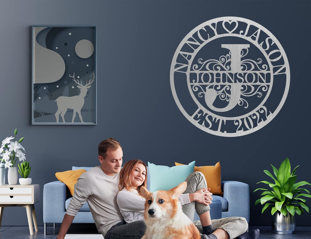 Wedding Gifts for Couples 2025, Personalized Metal Name Signs, Custom Name Signs, Custom Family