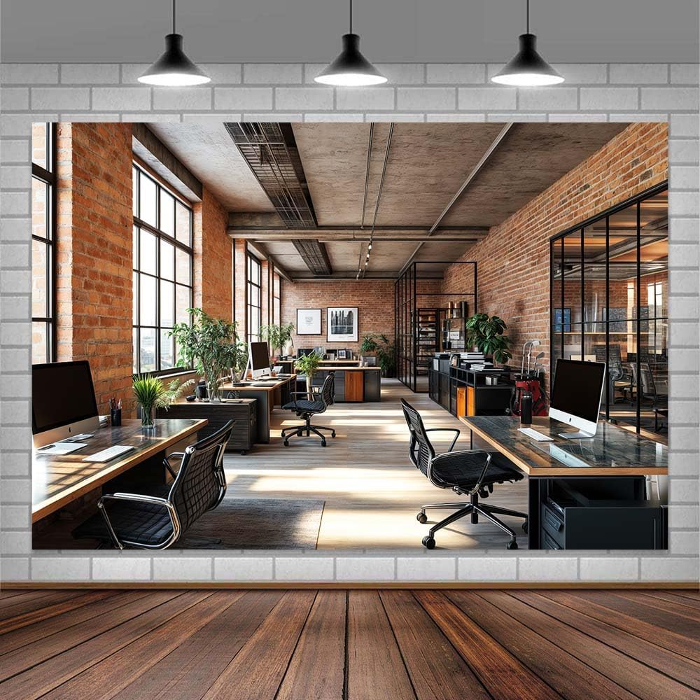 10X10ft Office Video Photo Backdrop Photography Background for Recording Conference, Zoom Home